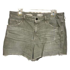 Universal Thread Gray Vintage Midi Distressed Jean Shorts (Womens 14)